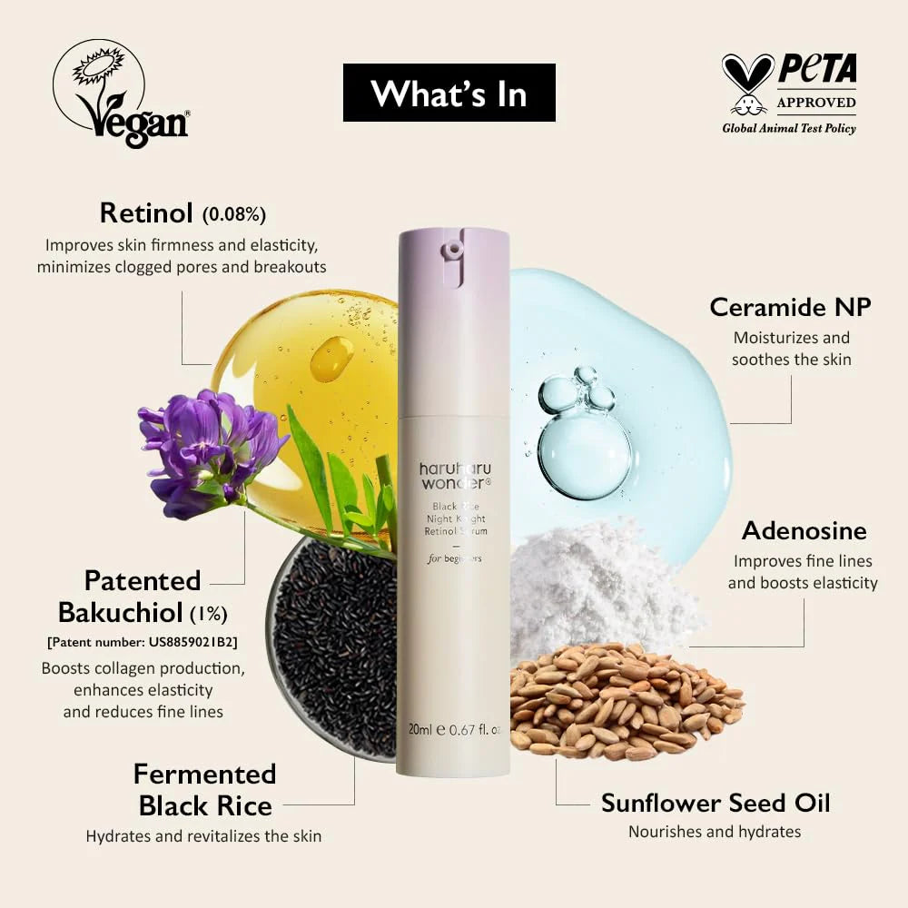 Haruharu Wonder - Black Rice Night Knight Retinol Serum