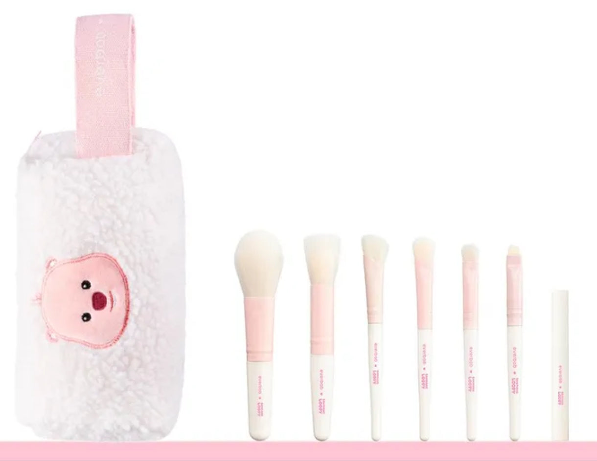 Everbab - Mini Makeup Brush Set With Storage Bag
