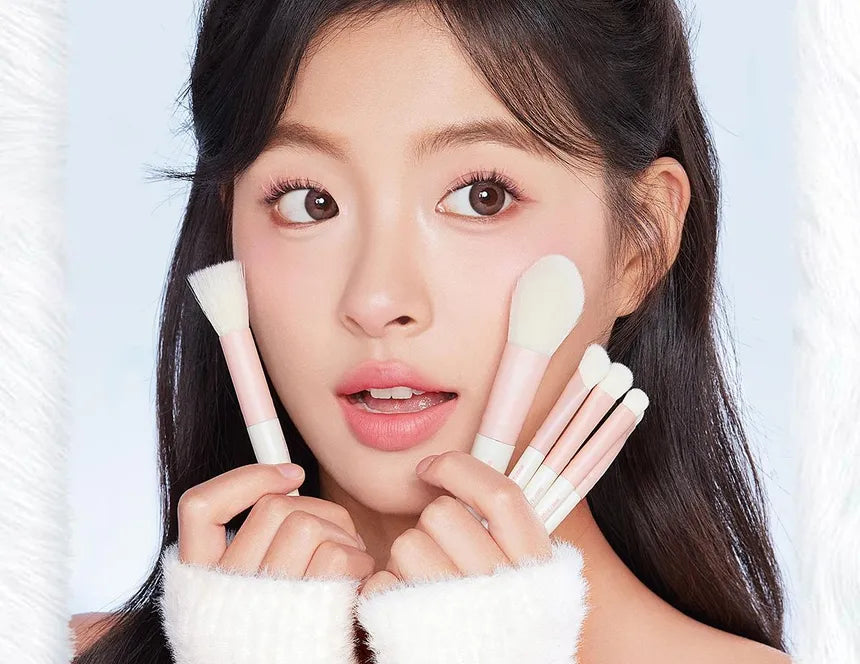 Everbab - Mini Makeup Brush Set With Storage Bag