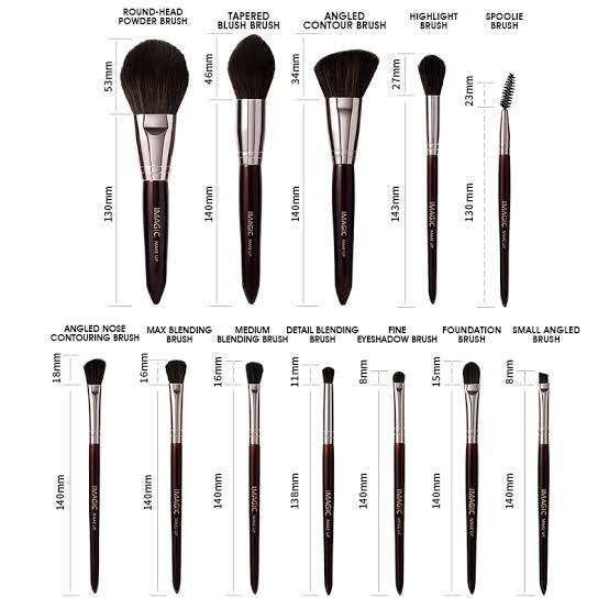 IMAGIC - Makeup Brush Set With Zipper Pouch