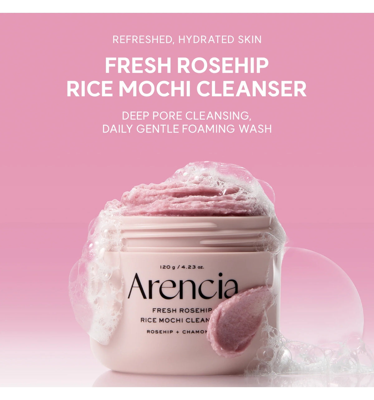 Arencia - Fresh Rosehip Rice Mochi Cleanser