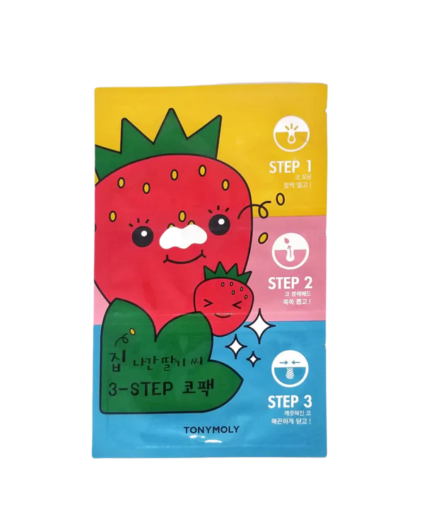 TONYMOLY - Runaway Strawberry Seeds 3-Step Nose Pack
