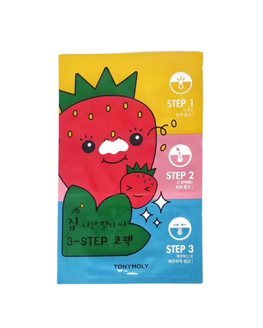 TONYMOLY - Runaway Strawberry Seeds 3-Step Nose Pack